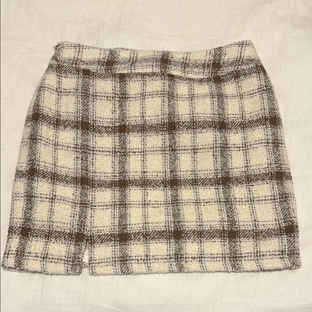 amaryllis plaid mini skirt
